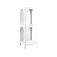 Metal Contemporary Bookcase Standard Closed Back Bookshelf with Shelves