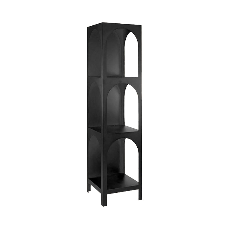 Metal Contemporary Bookcase Standard Closed Back Bookshelf with Shelves