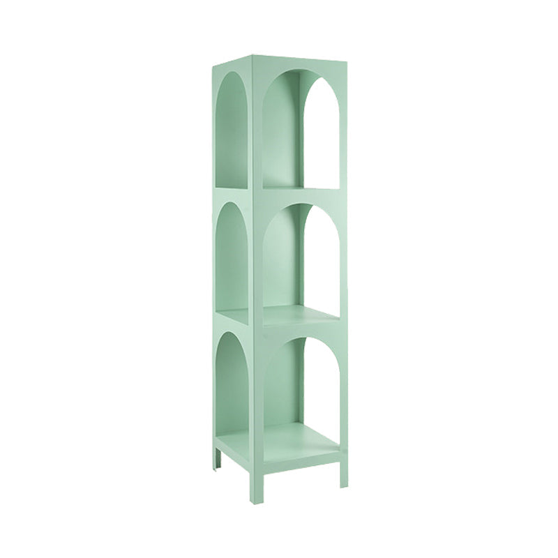 Metal Contemporary Bookcase Standard Closed Back Bookshelf with Shelves
