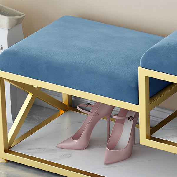 14" W Glam Seating Bench Cushioned Rectangle Shoe Storage Entryway and Bedroom Bench Clearhalo 'Benches' 'Chairs & Seating' 'furn' 'furn_benches' 'Furniture' 'Living Room Furniture' 6754643