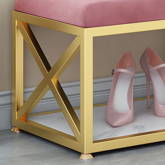 14" W Glam Seating Bench Cushioned Rectangle Shoe Storage Entryway and Bedroom Bench Clearhalo 'Benches' 'Chairs & Seating' 'furn' 'furn_benches' 'Furniture' 'Living Room Furniture' 6754644