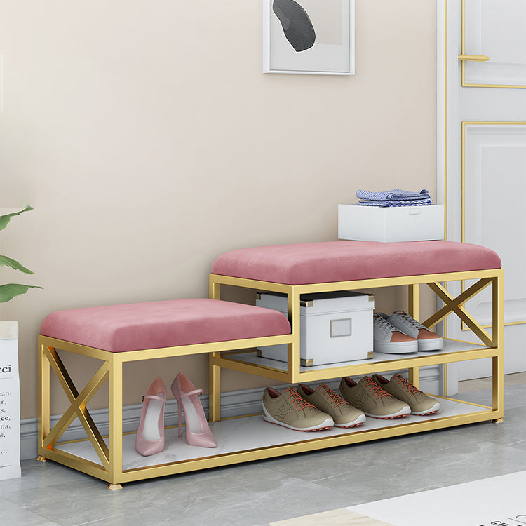 14" W Glam Seating Bench Cushioned Rectangle Shoe Storage Entryway and Bedroom Bench Clearhalo 'Benches' 'Chairs & Seating' 'furn' 'furn_benches' 'Furniture' 'Living Room Furniture' 6754645