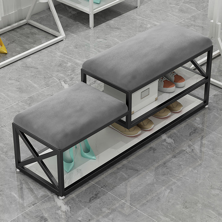 14" W Glam Seating Bench Cushioned Rectangle Shoe Storage Entryway and Bedroom Bench Clearhalo 'Benches' 'Chairs & Seating' 'furn' 'furn_benches' 'Furniture' 'Living Room Furniture' 6754646