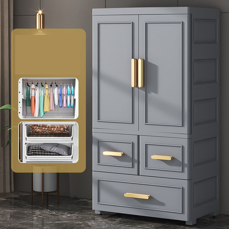 Hinged Wardrobe Cabinet Modern Plastic Storage Cabinet for Home
