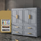 Hinged Wardrobe Cabinet Modern Plastic Storage Cabinet for Home
