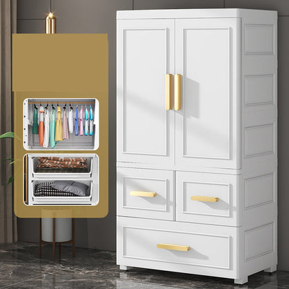 Hinged Wardrobe Cabinet Modern Plastic Storage Cabinet for Home