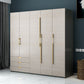 Engineered Wood Wardrobe Closet with Shelves Modern Wardrobe Cabinet