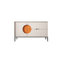 Table buffet en bois serveur de style moderne avec armoires et tiroirs