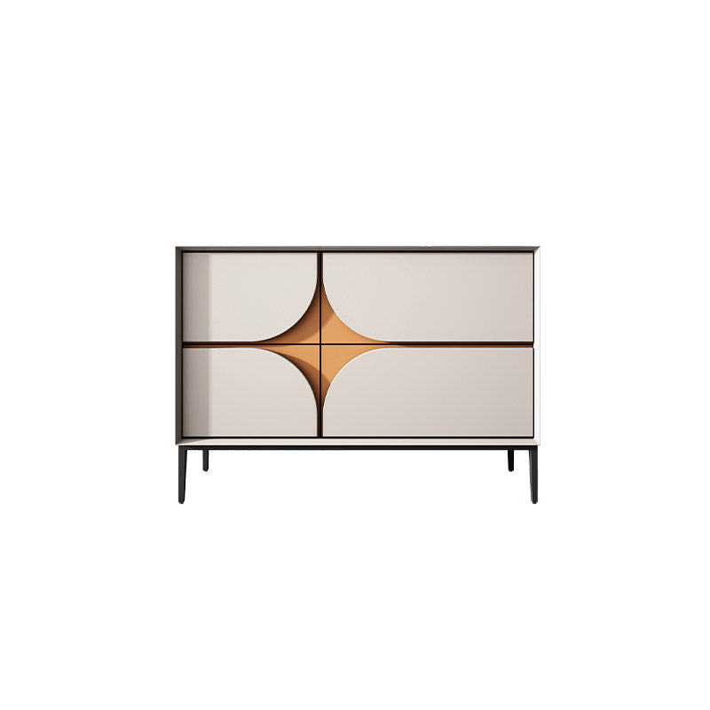 Table buffet en bois serveur de style moderne avec armoires et tiroirs