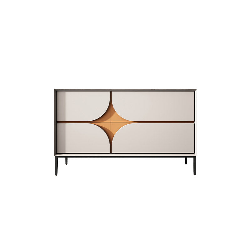 Table buffet en bois serveur de style moderne avec armoires et tiroirs