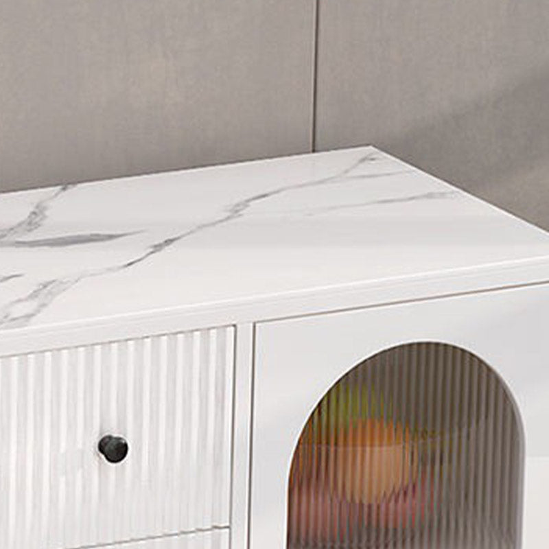 Scheda laterale in legno ingegnerizzato in ingegneria ingegnerizzata in vetro glam per uso della cucina