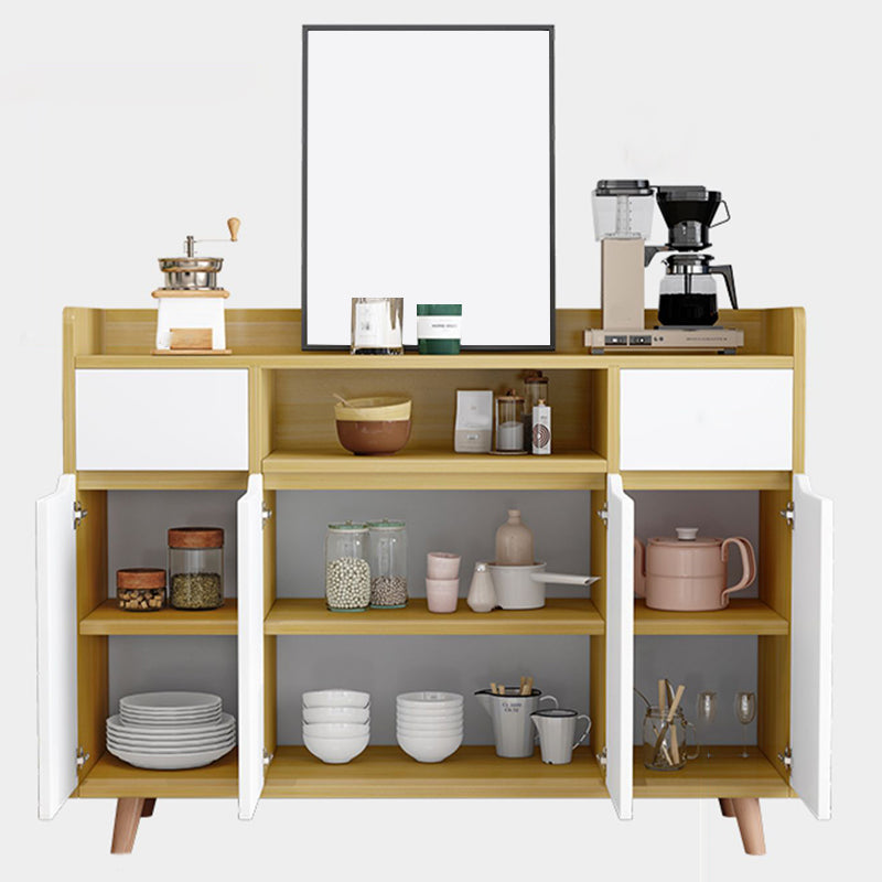 Modern Style Kitchen Sideboard Engineered Wood Sideboard with Open Storage Clearhalo 'buffet_sideboard' 'Buffets & Sideboards' 'furn' 'furn_buffet_sideboard' 'Furniture' 'Kitchen & Dining Furniture' 6755339