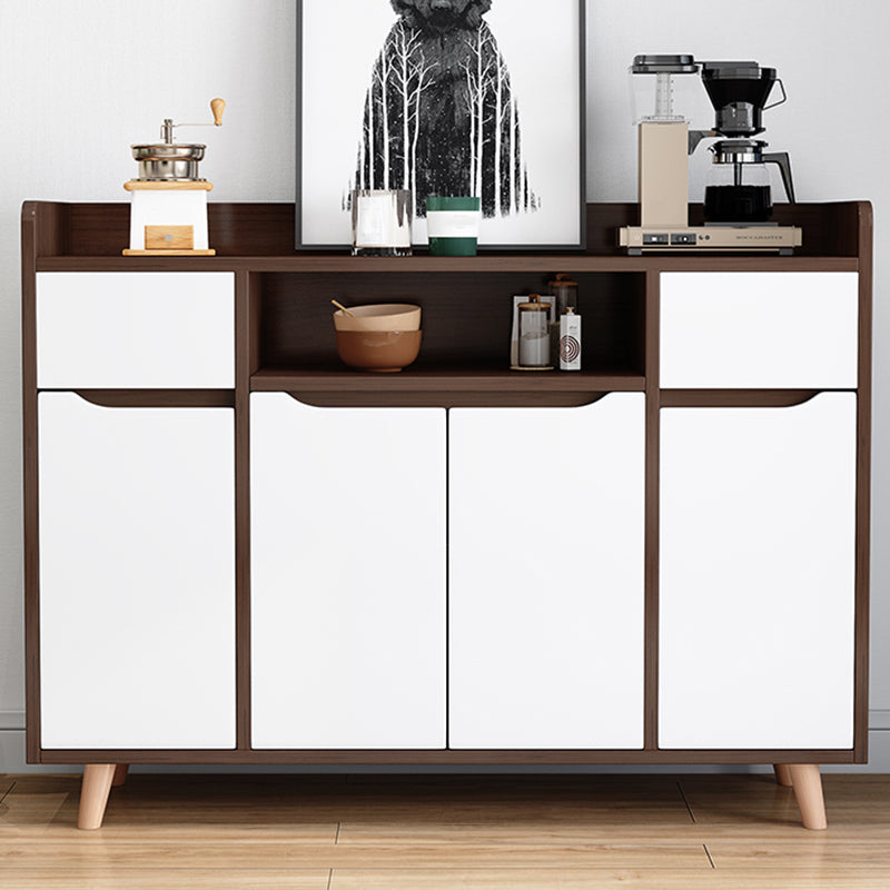 Modern Style Kitchen Sideboard Engineered Wood Sideboard with Open Storage Clearhalo 'buffet_sideboard' 'Buffets & Sideboards' 'furn' 'furn_buffet_sideboard' 'Furniture' 'Kitchen & Dining Furniture' 6755340