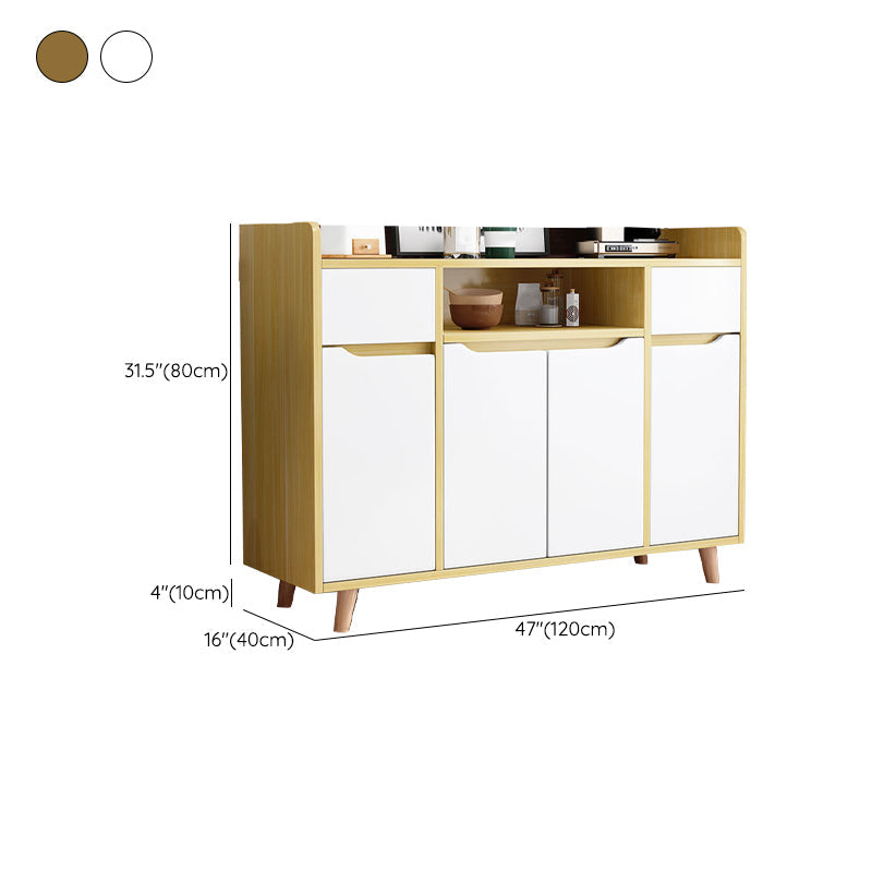 Modern Style Kitchen Sideboard Engineered Wood Sideboard with Open Storage Clearhalo 'buffet_sideboard' 'Buffets & Sideboards' 'furn' 'furn_buffet_sideboard' 'Furniture' 'Kitchen & Dining Furniture' 6755342