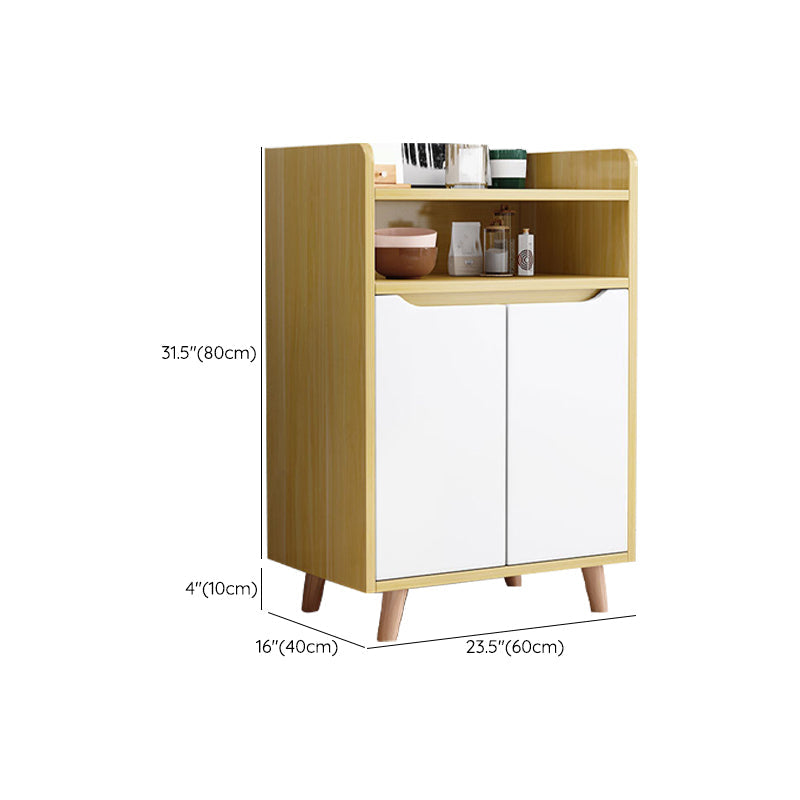Modern Style Kitchen Sideboard Engineered Wood Sideboard with Open Storage Clearhalo 'buffet_sideboard' 'Buffets & Sideboards' 'furn' 'furn_buffet_sideboard' 'Furniture' 'Kitchen & Dining Furniture' 6755343