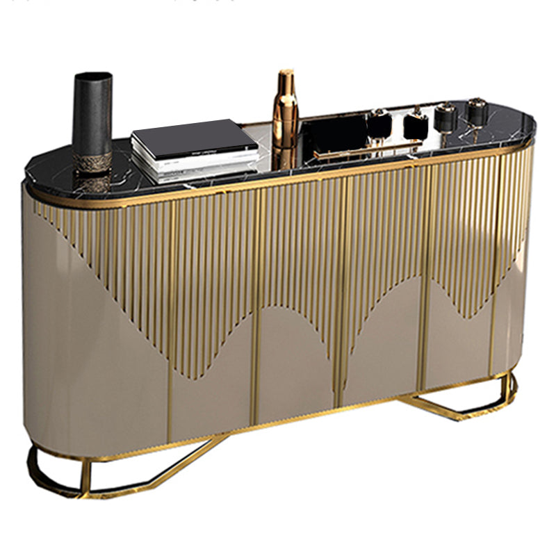 フェイクマーブルトップサイドボードリビングルーム用のエンジニアリングウッドサイドボード