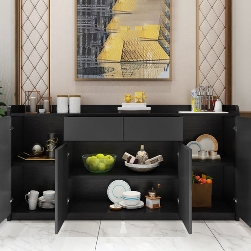 Sideboard in legno ingegnerizzato in stile moderno con 2-disegno e 4 porte