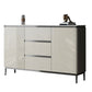 Buffet de style moderne buffet en bois d'ingénierie blanc avec 3 titres et 2 portes
