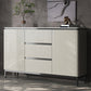 Buffet de style moderne buffet en bois d'ingénierie blanc avec 3 titres et 2 portes