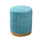 Glam Pouf Ottoman Velvet Upholstered Solid Color Cylinder Shape Ottoman Clearhalo 'furn' 'furn_ottomans_poufs' 'Furniture' 'Living Room Furniture' 'Ottomans & Poufs' 'ottomans_poufs' 6755899