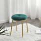 Velvet Upholstered Ottoman Velvet Colored Flower Shape Metal Frame Ottoman Green 1 Piece Clearhalo 'furn' 'furn_ottomans_poufs' 'Furniture' 'Living Room Furniture' 'Ottomans & Poufs' 'ottomans_poufs' 6755971