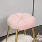 Velvet Upholstered Ottoman Velvet Colored Flower Shape Metal Frame Ottoman Clearhalo 'furn' 'furn_ottomans_poufs' 'Furniture' 'Living Room Furniture' 'Ottomans & Poufs' 'ottomans_poufs' 6755975