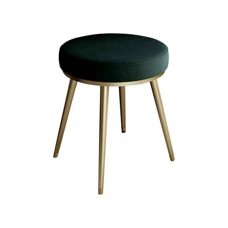 Velvet Upholstered Ottoman Velvet Colored Flower Shape Metal Frame Ottoman Clearhalo 'furn' 'furn_ottomans_poufs' 'Furniture' 'Living Room Furniture' 'Ottomans & Poufs' 'ottomans_poufs' 6755980