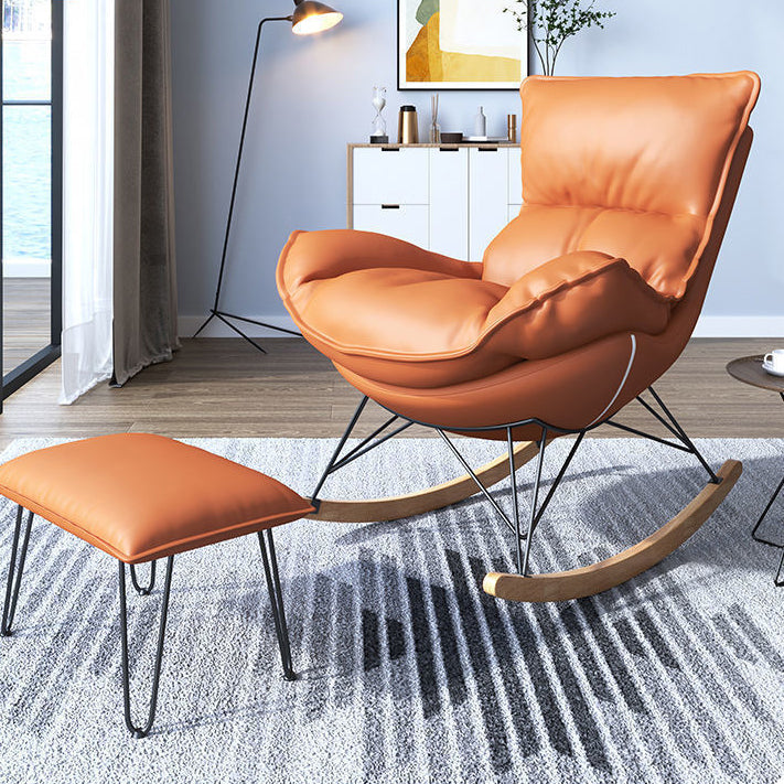 Indoor Home Sofa Rocking Chair Lazy Single Rocking Chair for Living Room and Bedroom Clearhalo 'Chairs & Seating' 'furn' 'furn_rocking_chairs' 'Furniture' 'Living Room Furniture' 'Rocking Chairs' 'rocking_chairs' 6756041