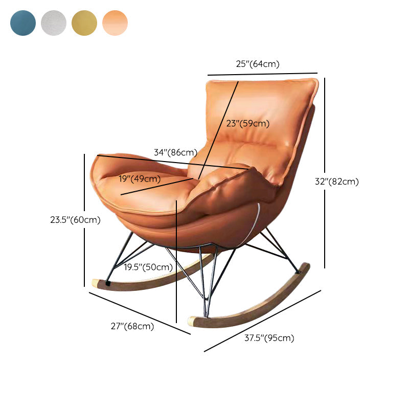 Indoor Home Sofa Rocking Chair Lazy Single Rocking Chair for Living Room and Bedroom Clearhalo 'Chairs & Seating' 'furn' 'furn_rocking_chairs' 'Furniture' 'Living Room Furniture' 'Rocking Chairs' 'rocking_chairs' 6756044