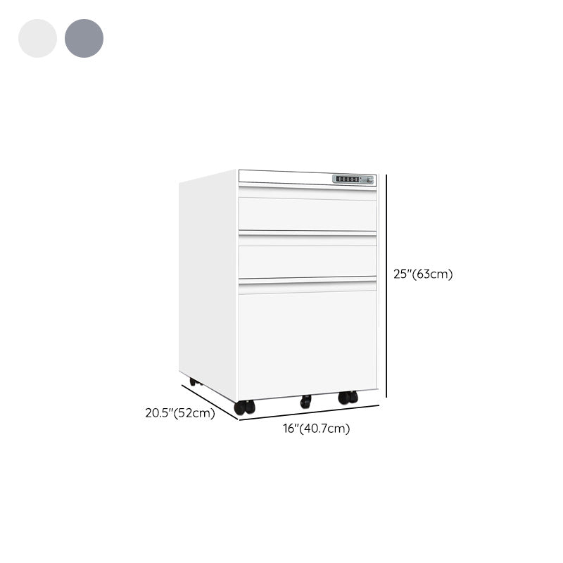 Armoires de fichiers contemporaines de fichier en acier de fichier piédestal avec bureau de verrouillage