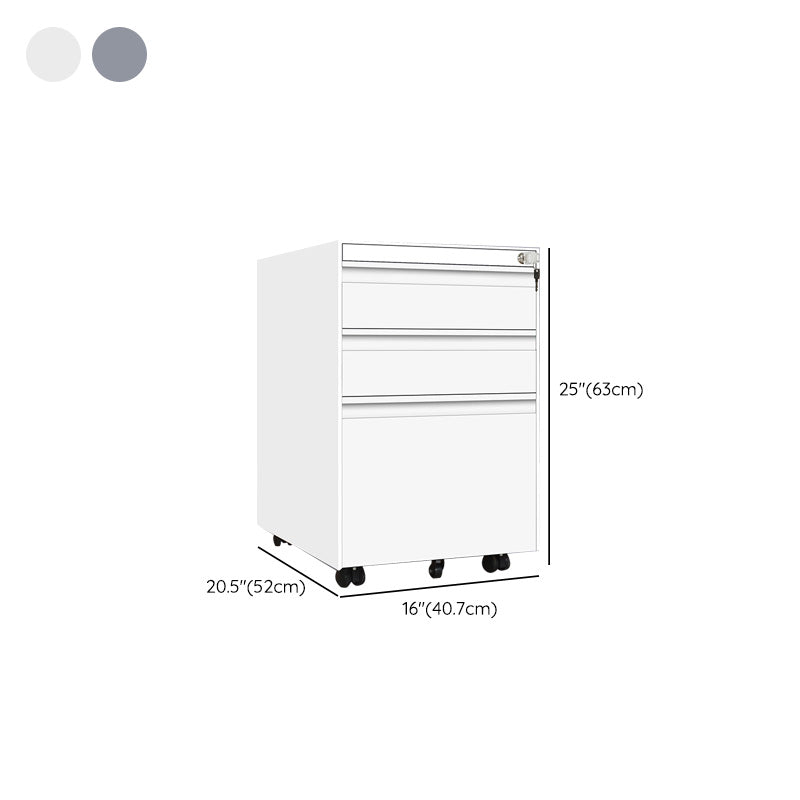 Armoires de fichiers contemporaines de fichier en acier de fichier piédestal avec bureau de verrouillage