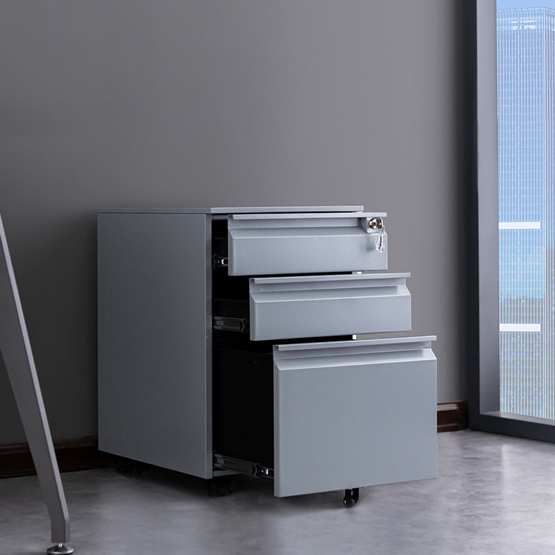 Moderne Metallschrank -Verriegelungsschubladen -Aktenschrank mit Rizinus