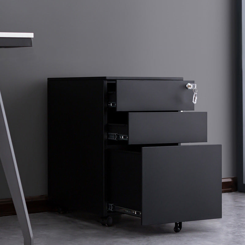 Moderne Metallschrank -Verriegelungsschubladen -Aktenschrank mit Rizinus