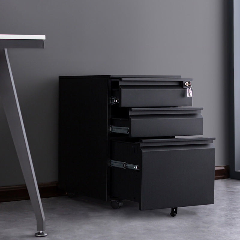 Moderne Metallschrank -Verriegelungsschubladen -Aktenschrank mit Rizinus