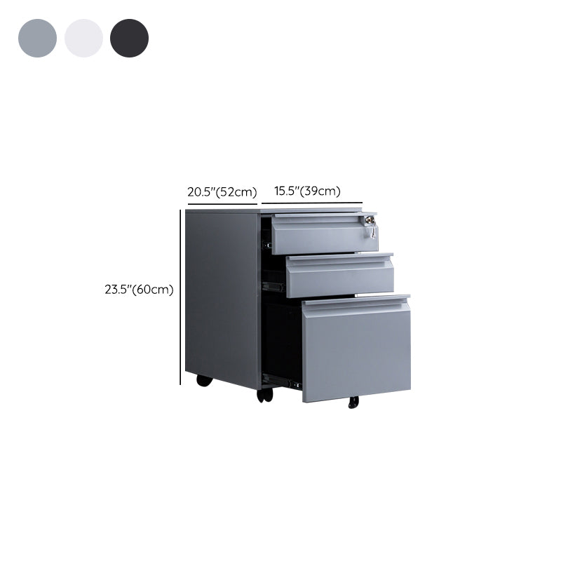 Moderne Metallschrank -Verriegelungsschubladen -Aktenschrank mit Rizinus