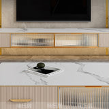 Modern TV Stand Console Floating TV Media Console with 2 Drawers Clearhalo 'furn' 'furn_tv_stands_entertainment_centers' 'Furniture' 'Living Room Furniture' 'TV Stands & Entertainment Centers' 'TV Stands & Media Storage Furniture' 'tv_stands_entertainment_centers' 6757434