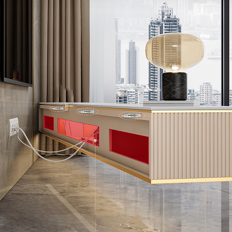 Modern TV Stand Console Floating TV Media Console with 2 Drawers Clearhalo 'furn' 'furn_tv_stands_entertainment_centers' 'Furniture' 'Living Room Furniture' 'TV Stands & Entertainment Centers' 'TV Stands & Media Storage Furniture' 'tv_stands_entertainment_centers' 6757437