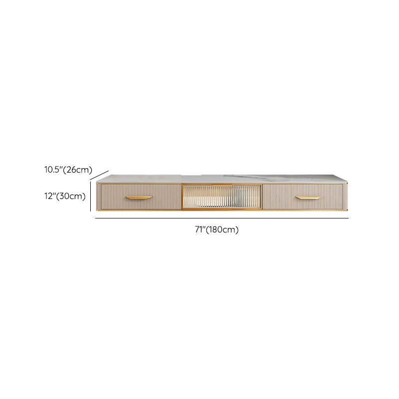Modern TV Stand Console Floating TV Media Console with 2 Drawers Clearhalo 'furn' 'furn_tv_stands_entertainment_centers' 'Furniture' 'Living Room Furniture' 'TV Stands & Entertainment Centers' 'TV Stands & Media Storage Furniture' 'tv_stands_entertainment_centers' 6757438
