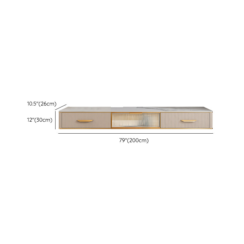 Modern TV Stand Console Floating TV Media Console with 2 Drawers Clearhalo 'furn' 'furn_tv_stands_entertainment_centers' 'Furniture' 'Living Room Furniture' 'TV Stands & Entertainment Centers' 'TV Stands & Media Storage Furniture' 'tv_stands_entertainment_centers' 6757439