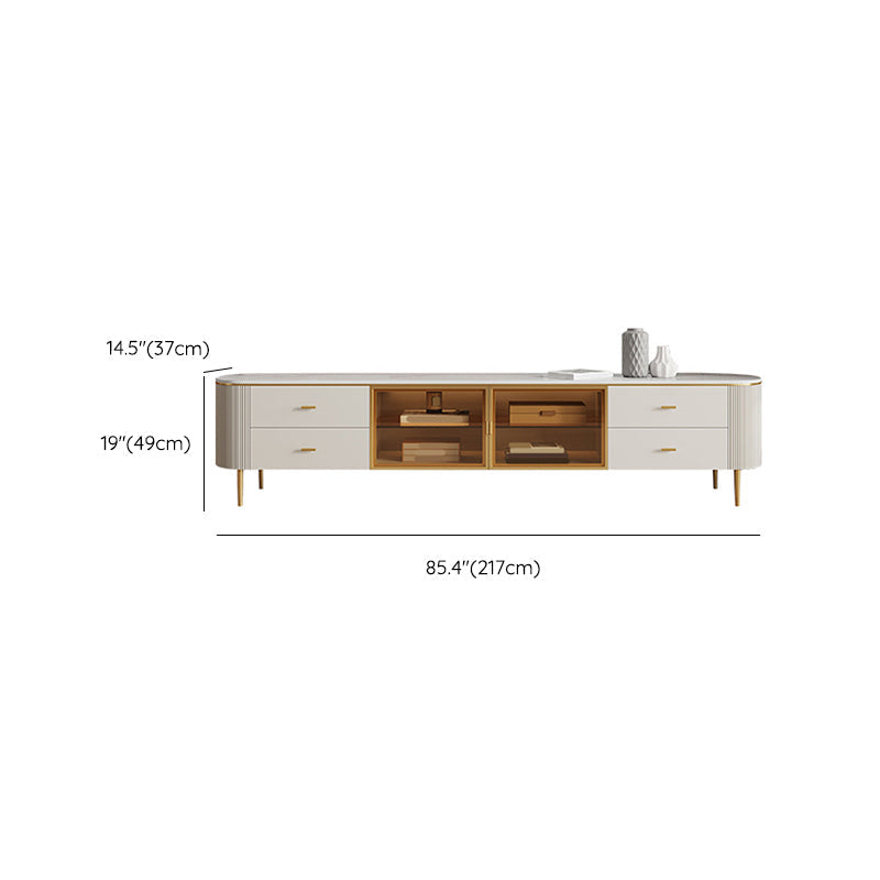 Enclosed Storage Media Console TV Stand Stone TV Stand with 4 Drawers Clearhalo 'furn' 'furn_tv_stands_entertainment_centers' 'Furniture' 'Living Room Furniture' 'TV Stands & Entertainment Centers' 'TV Stands & Media Storage Furniture' 'tv_stands_entertainment_centers' 6757468