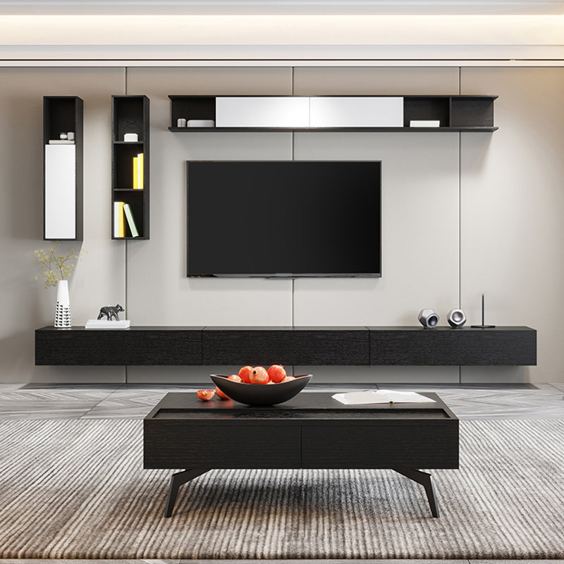 Contemporary TV Media Stand Wooden TV Stand Console for Living Room Clearhalo 'furn' 'furn_tv_stands_entertainment_centers' 'Furniture' 'Living Room Furniture' 'TV Stands & Entertainment Centers' 'TV Stands & Media Storage Furniture' 'tv_stands_entertainment_centers' 6757490