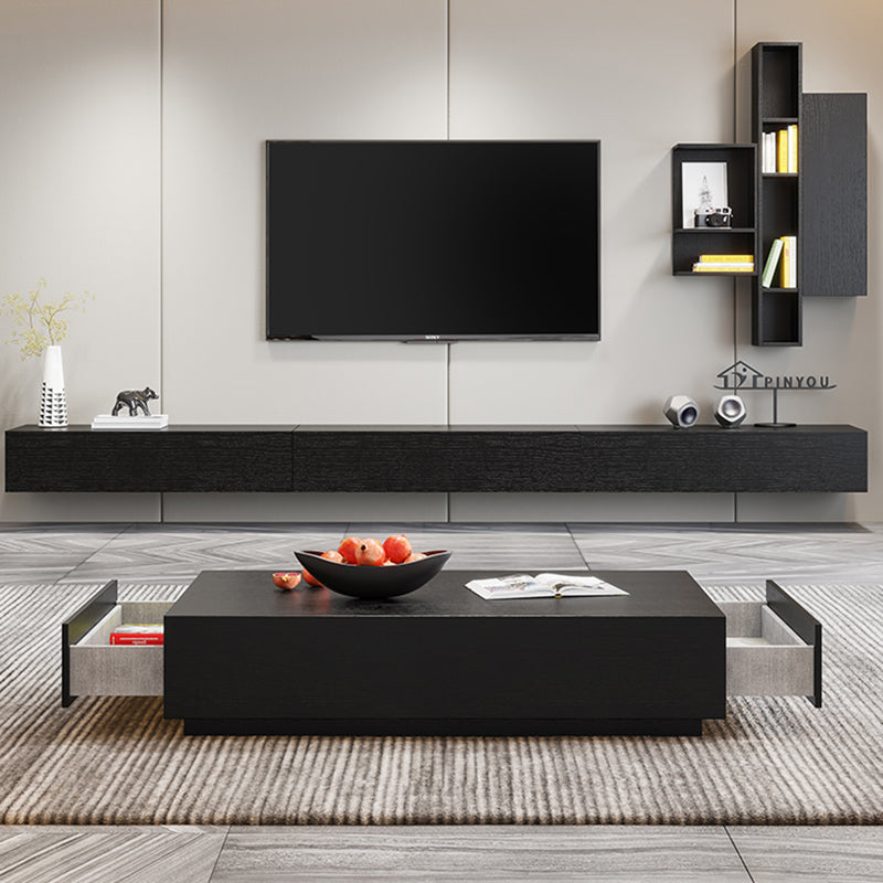 Contemporary TV Media Stand Wooden TV Stand Console for Living Room Clearhalo 'furn' 'furn_tv_stands_entertainment_centers' 'Furniture' 'Living Room Furniture' 'TV Stands & Entertainment Centers' 'TV Stands & Media Storage Furniture' 'tv_stands_entertainment_centers' 6757500