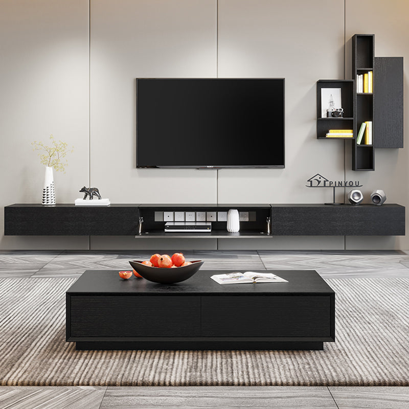 Contemporary TV Media Stand Wooden TV Stand Console for Living Room Clearhalo 'furn' 'furn_tv_stands_entertainment_centers' 'Furniture' 'Living Room Furniture' 'TV Stands & Entertainment Centers' 'TV Stands & Media Storage Furniture' 'tv_stands_entertainment_centers' 6757501