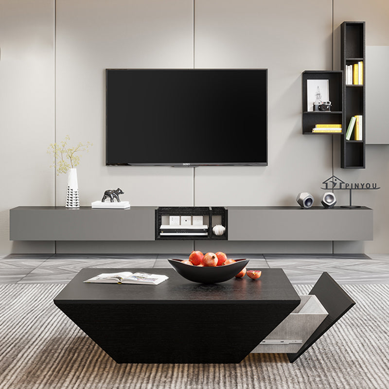 Contemporary TV Media Stand Wooden TV Stand Console for Living Room Clearhalo 'furn' 'furn_tv_stands_entertainment_centers' 'Furniture' 'Living Room Furniture' 'TV Stands & Entertainment Centers' 'TV Stands & Media Storage Furniture' 'tv_stands_entertainment_centers' 6757502