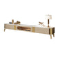 Enclosed Storage Media Console TV Stand Modern TV Stand with Drawers Gold Clearhalo 'furn' 'furn_tv_stands_entertainment_centers' 'Furniture' 'Living Room Furniture' 'TV Stands & Entertainment Centers' 'TV Stands & Media Storage Furniture' 'tv_stands_entertainment_centers' 6757510