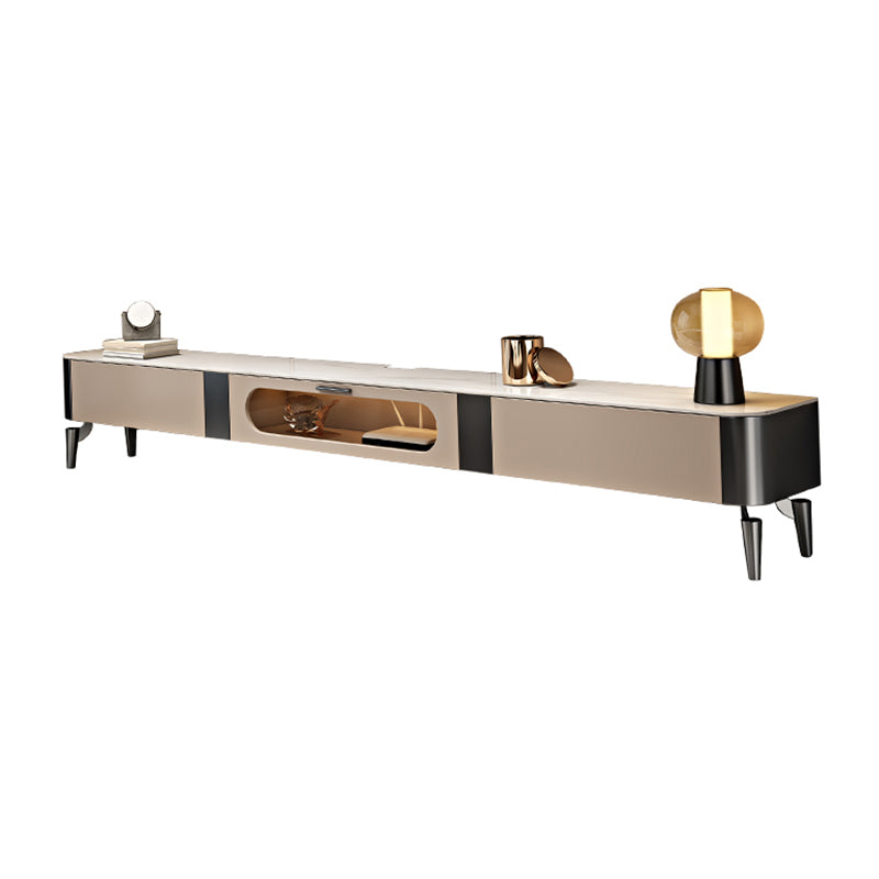 Enclosed Storage Media Console TV Stand Modern TV Stand with Drawers Black Clearhalo 'furn' 'furn_tv_stands_entertainment_centers' 'Furniture' 'Living Room Furniture' 'TV Stands & Entertainment Centers' 'TV Stands & Media Storage Furniture' 'tv_stands_entertainment_centers' 6757514
