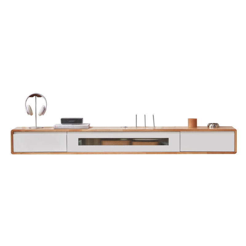 Modern TV Media Console Solid Wood TV Media Stand for Living Room Natural Wood White Clearhalo 'furn' 'furn_tv_stands_entertainment_centers' 'Furniture' 'Living Room Furniture' 'TV Stands & Entertainment Centers' 'TV Stands & Media Storage Furniture' 'tv_stands_entertainment_centers' 6757526
