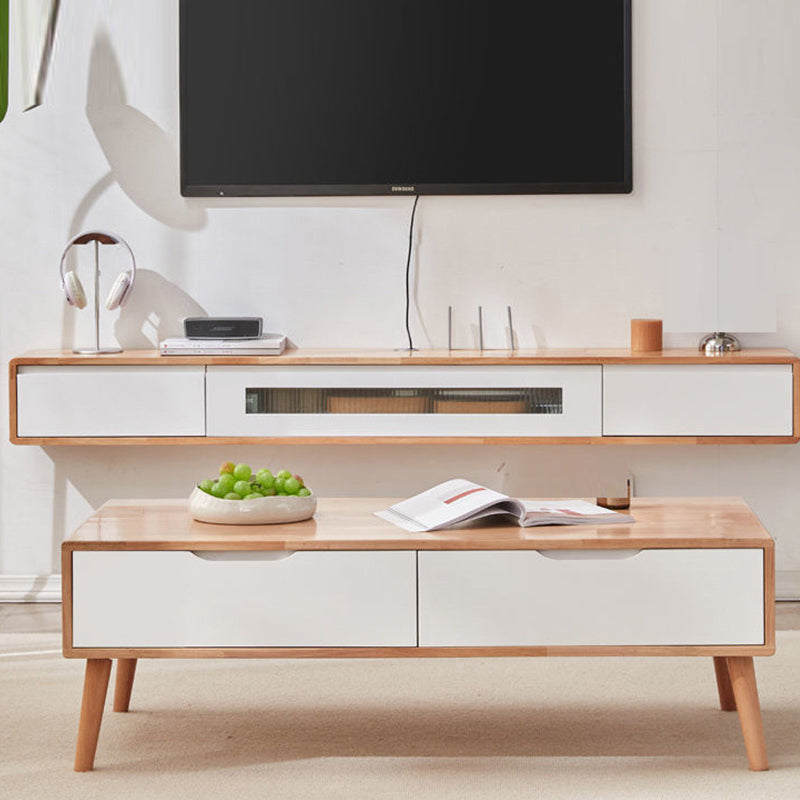 Modern TV Media Console Solid Wood TV Media Stand for Living Room Clearhalo 'furn' 'furn_tv_stands_entertainment_centers' 'Furniture' 'Living Room Furniture' 'TV Stands & Entertainment Centers' 'TV Stands & Media Storage Furniture' 'tv_stands_entertainment_centers' 6757530