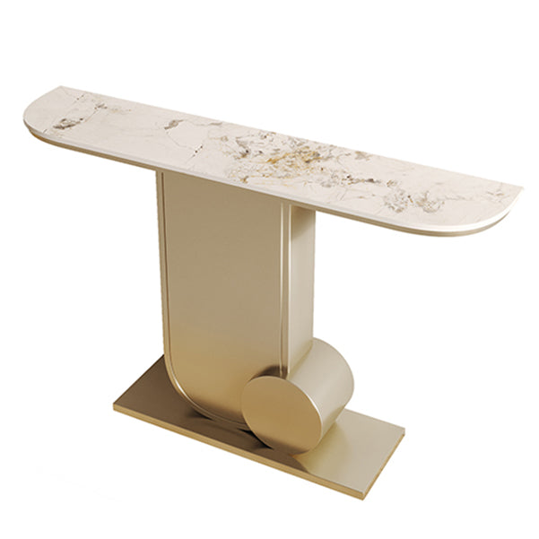 Tabella della console di pietra moderna tavolo da divano console resistente alle macchie per la sala