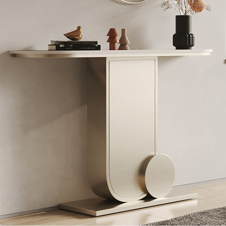Tabella della console di pietra moderna tavolo da divano console resistente alle macchie per la sala
